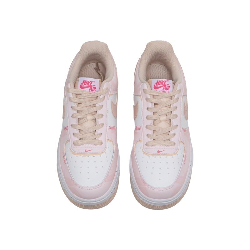 Custom Air Force 1 Shoes Beige Pink Love Notes - Image 4