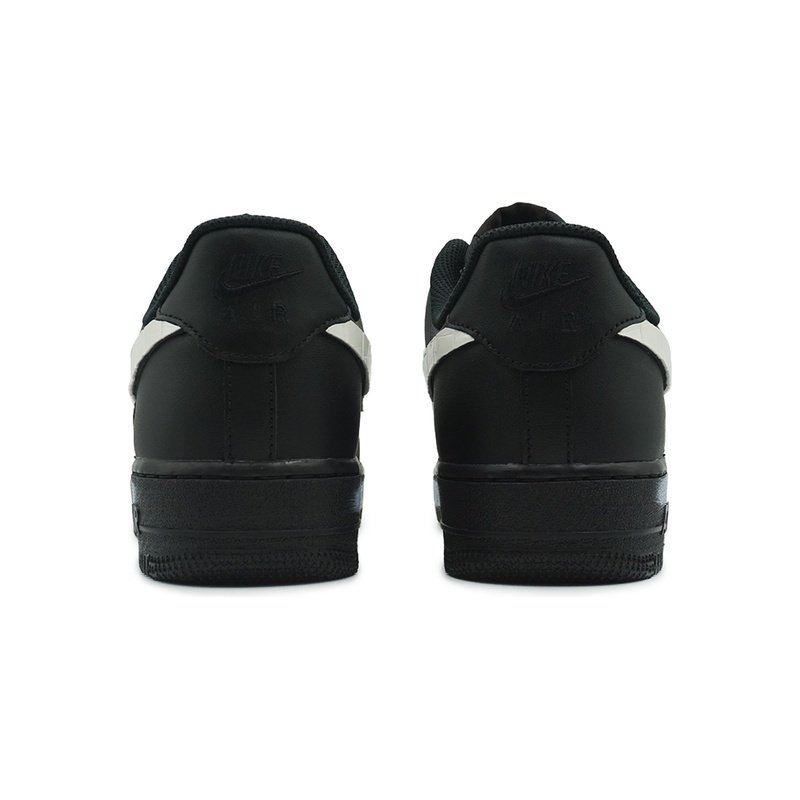Custom Air Force 1 Shoes Black White Paint Stroke - Image 5