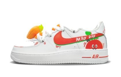 Custom Air Force 1 Shoes Orange White Carrot Head
