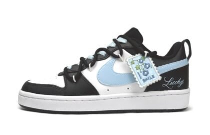 Custom Court Shoes Blue White Lucky Post