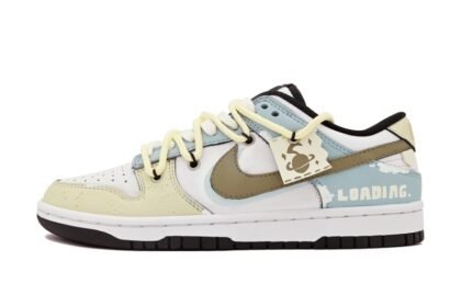 Custom Dunk Shoes Yellow Blue Initial Encounter
