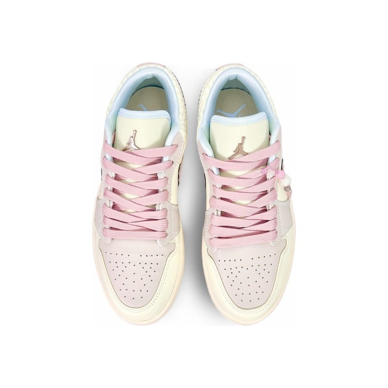 Custom Jordan Shoes Beige Pink Simple Life - Image 4