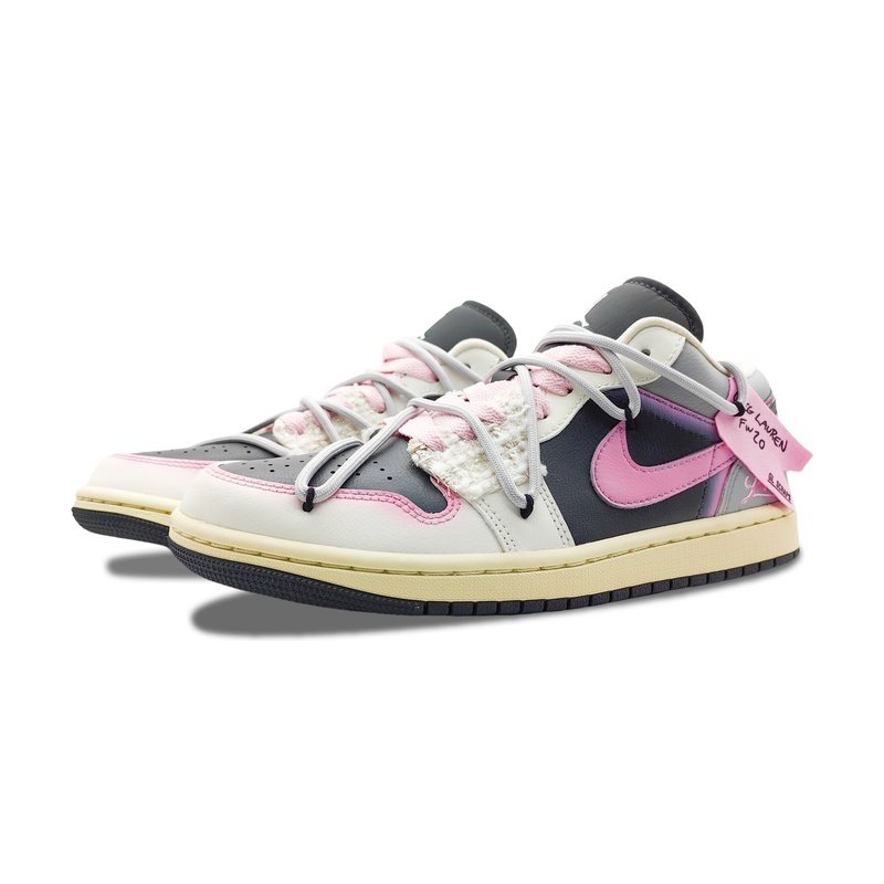 Custom Jordan Shoes Black Pink Love Post - Image 3